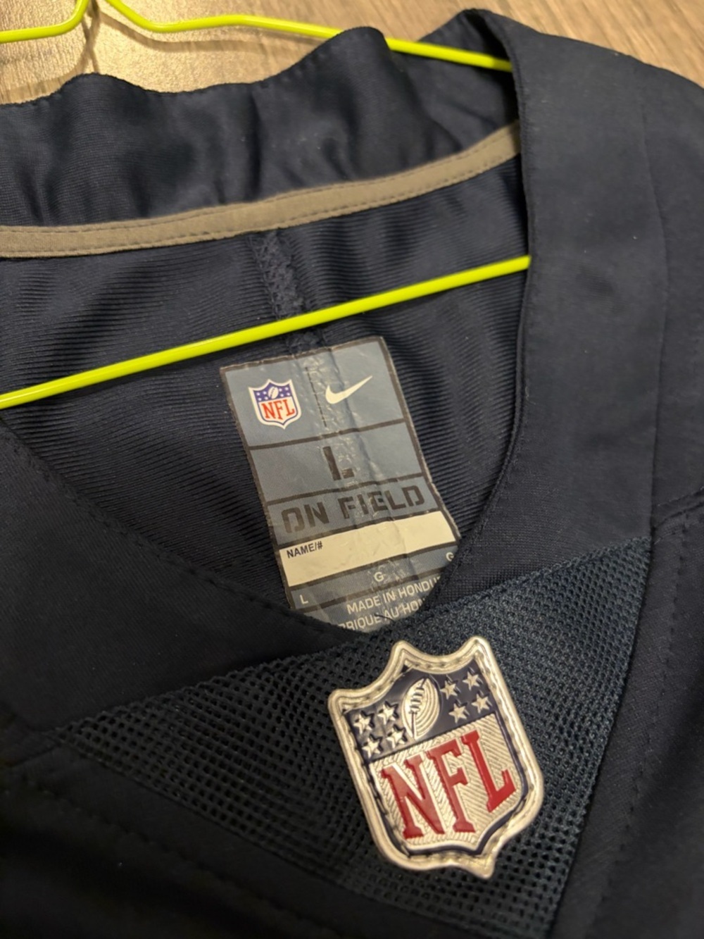 Nike Navy Football Jersey with White and Red Labels image 3